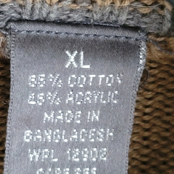 Oscar de la Renta Mens Crew Neck Sweater Browns Grays Colorblock XL. - Picture 6 of 7